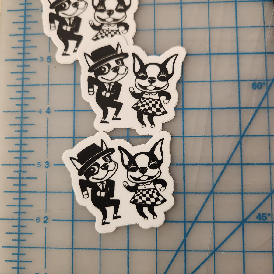 SKA BOOGIE! Boston Terrier sticker