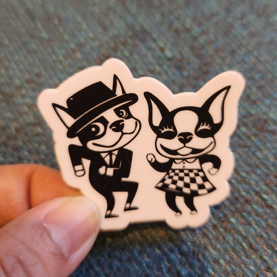 SKA BOOGIE! Boston Terrier sticker