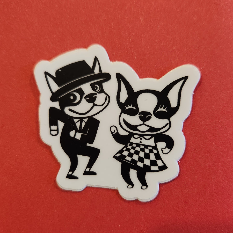SKA BOOGIE! Boston Terrier sticker