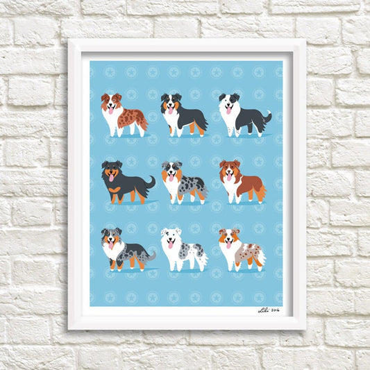 AUSTRALIAN SHEPHERDS print