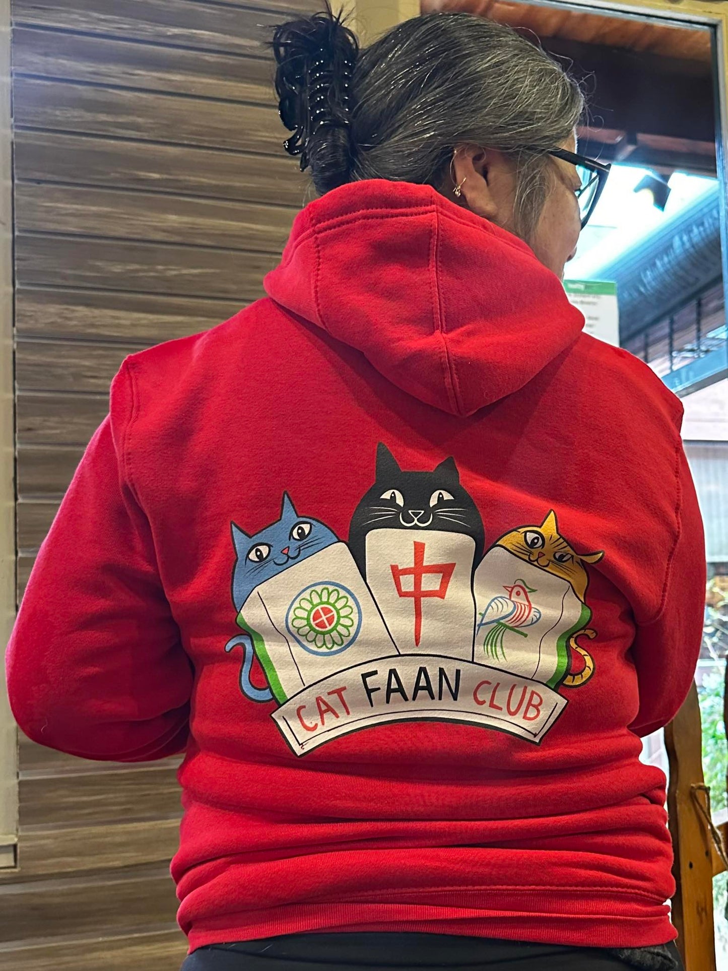 Mahjong Cat Faan Club hoodie