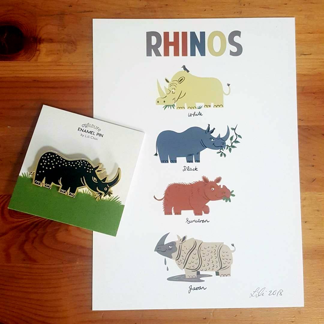 RHINOS art print