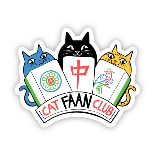 Cat Faan Club (mahjong) sticker
