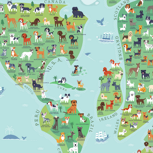 Dogs on a Map - poster or print?