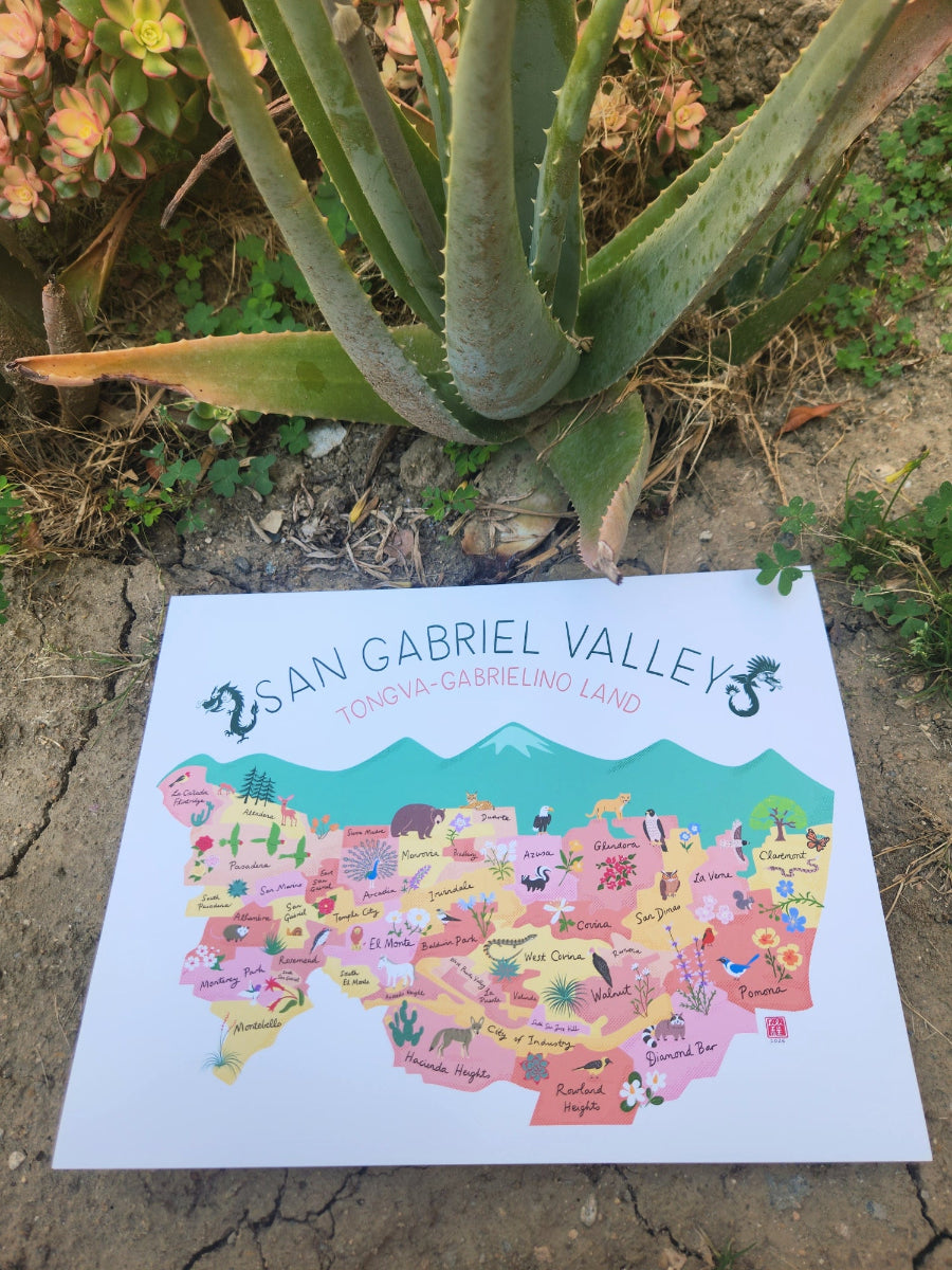 San Gabriel Valley map, fundraiser print