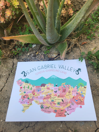 San Gabriel Valley map, fundraiser print