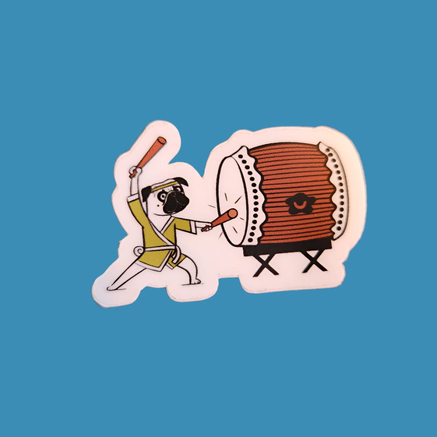 PUGCUSSION pugs & drums stickers