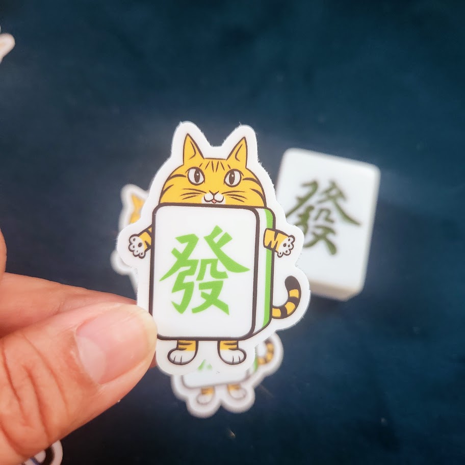 Mahjong Cat stickers