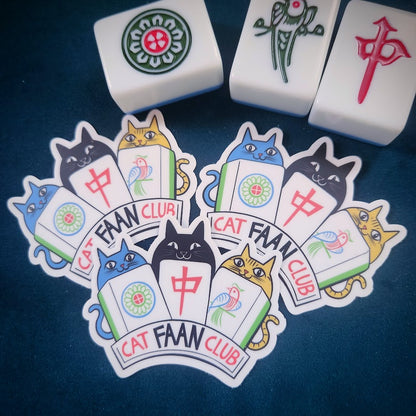 Cat Faan Club (mahjong) sticker