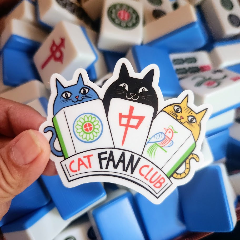 Cat Faan Club (mahjong) sticker