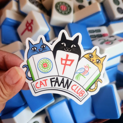 Cat Faan Club (mahjong) sticker