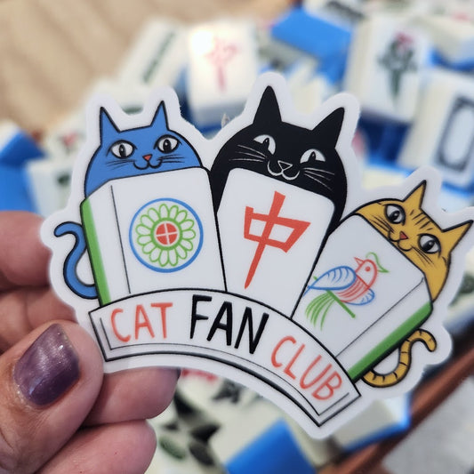 Cat Fan Club (mahjong) sticker