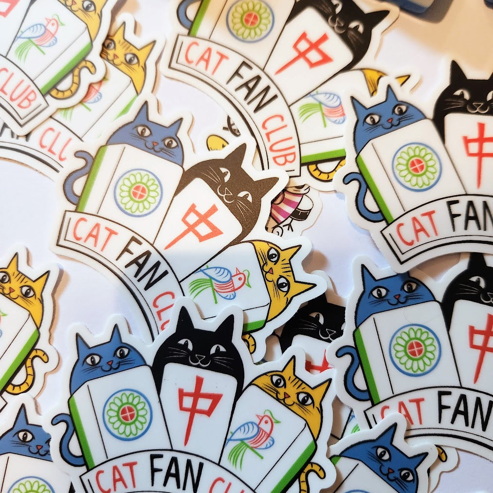 Cat Fan Club (mahjong) sticker