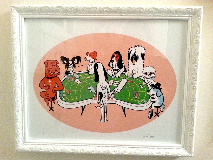 DOGS PLAYING BACCARAT print