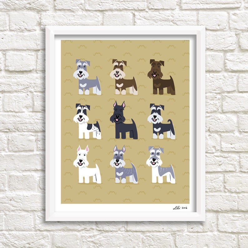 SCHNAUZERS print