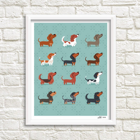 DACHSHUNDS print