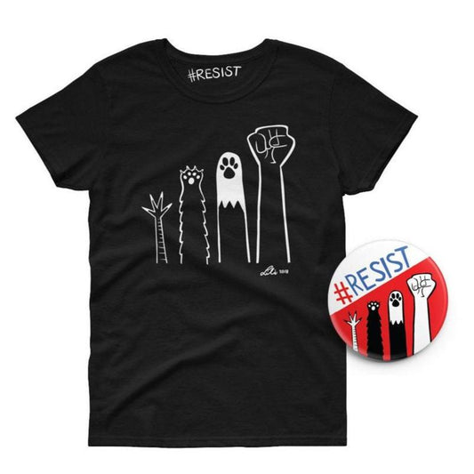 RESIST T-SHIRT with free button