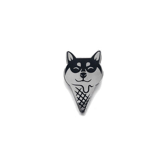 SHIBA INU or HUSKY Ice Cream Pin