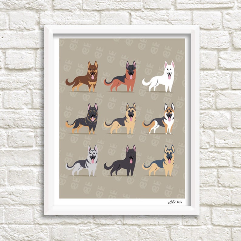 GERMAN SHEPHERDS print