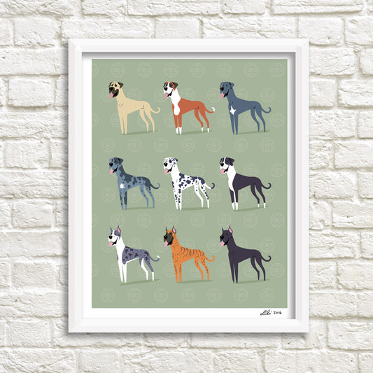 GREAT DANES print