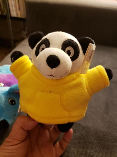 PANDA plush dog toy