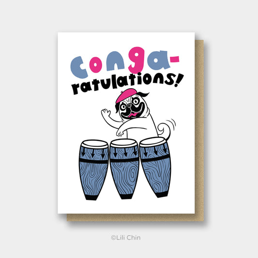 CONGA-RATULATIONS! greeting card