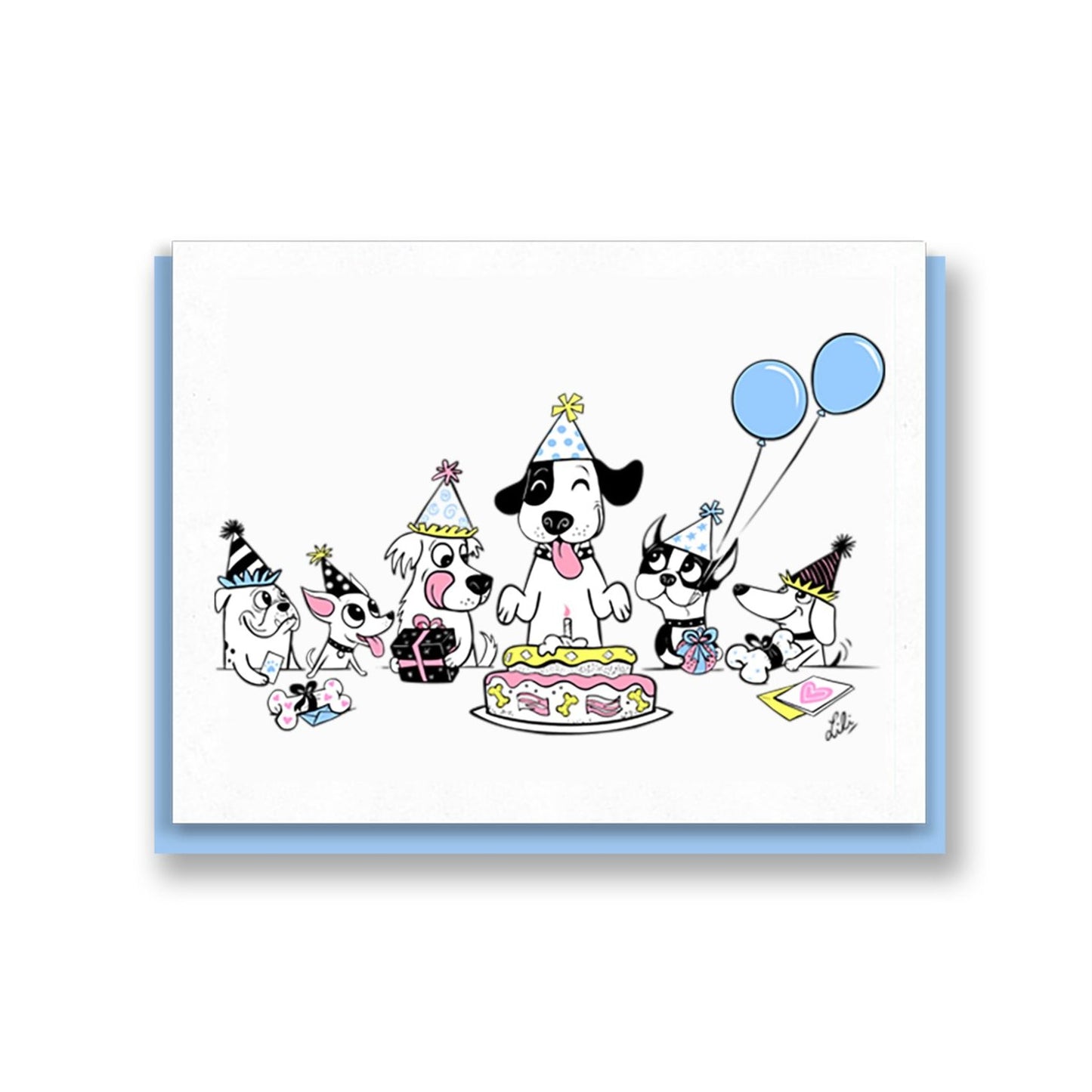 DOGGIE PARTY greeting card