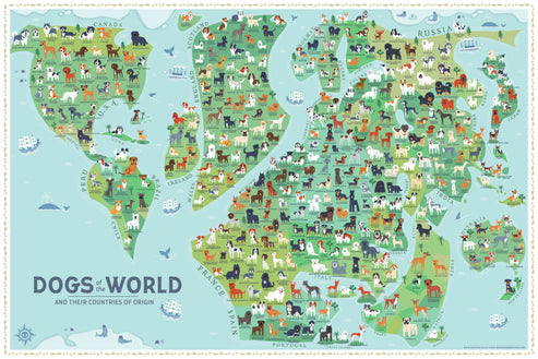 Australia Map Rude Dog DOGS ON A MAP Poster – Lili Chin Art Inc