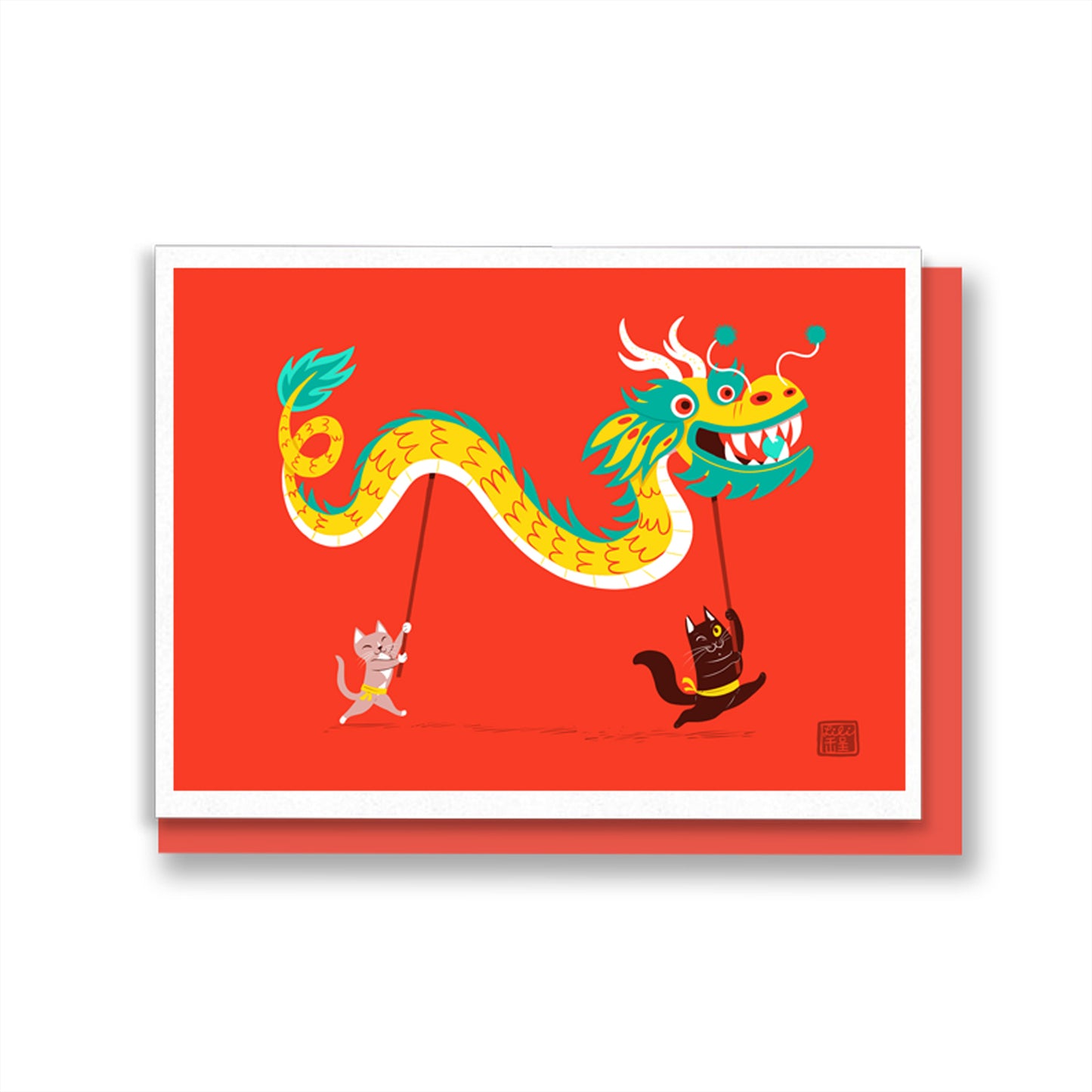 DRAGON DANCE Greeting Cards (5)