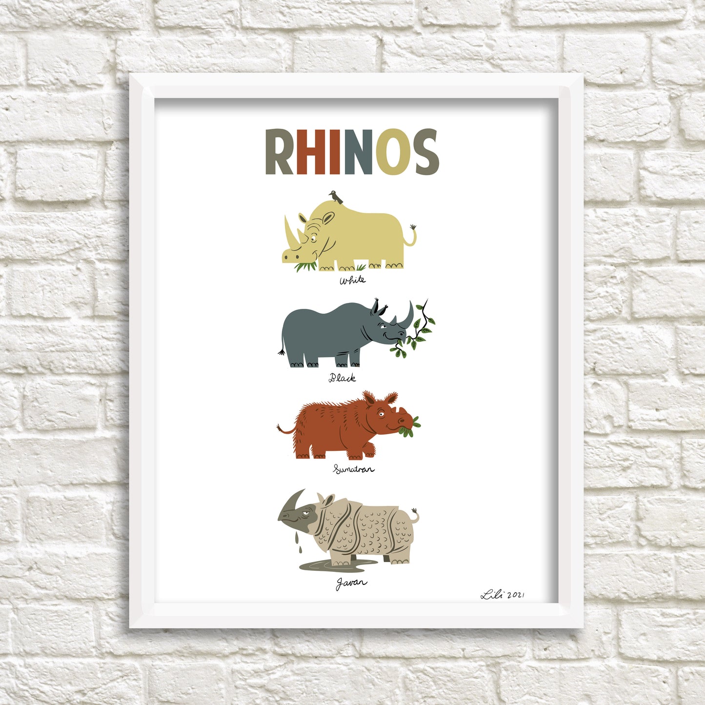 RHINOS art print