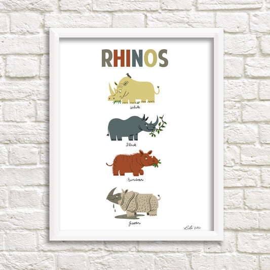 RHINOS art print