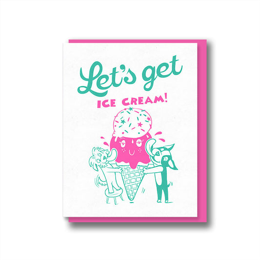 LET'S GET ICE CREAM card