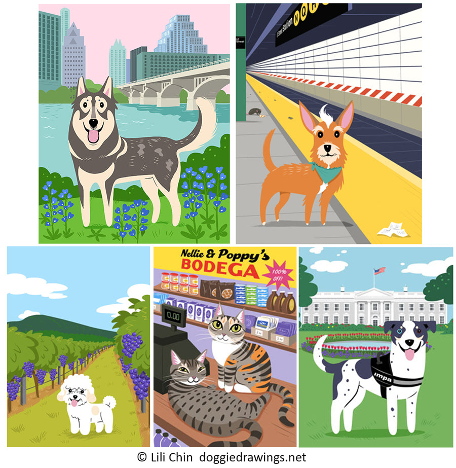 Custom Pet Print with Landscape