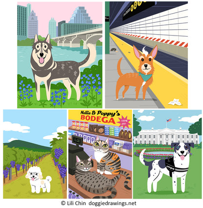 Custom Pet Print with Landscape