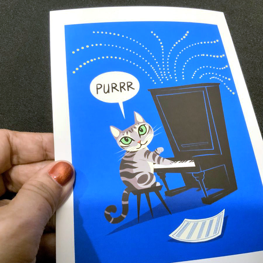 NORA THE PIANO CAT print