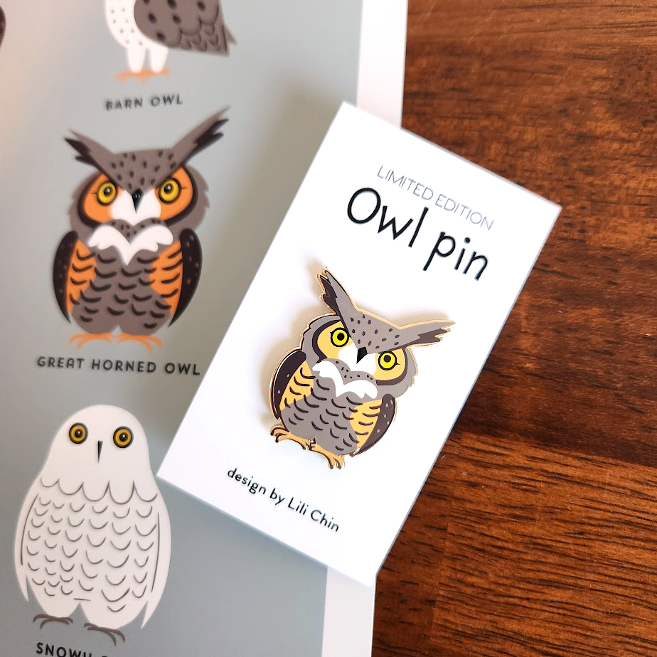 GREAT HORNED OWL Pin