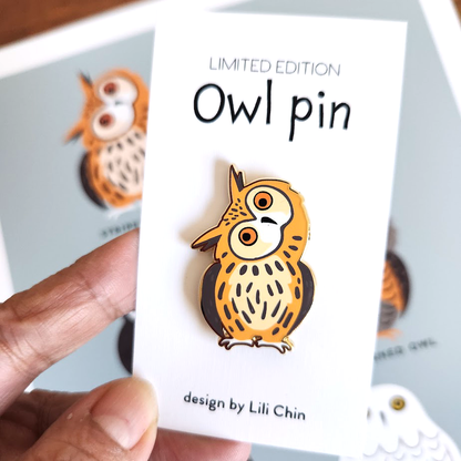 STRIPED OWL Pin