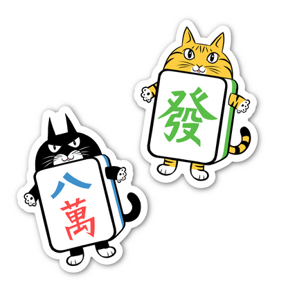 Mahjong Cat stickers