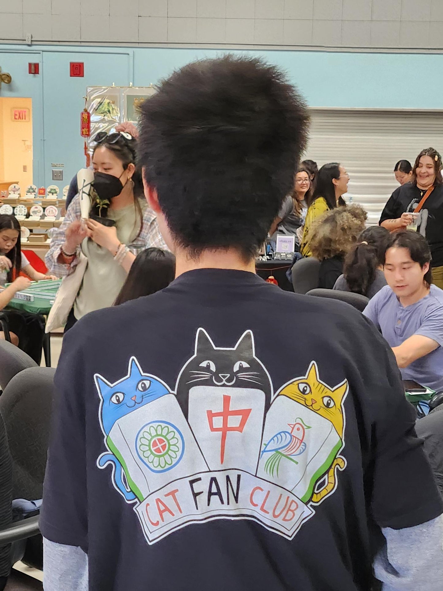 Cat Fan Club Mahjong t-shirt
