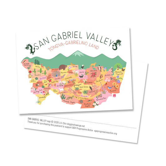 SAN GABRIEL VALLEY postcards (set of 3)